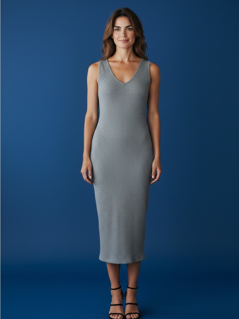 Belle and Sky size small gray ribbed knit dress. Nordstrom NWOT reg$74 now$45
